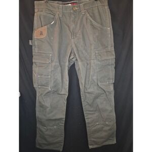 Wrangler Riggs Workwear Men's Dark Green Carpenter Cargo Pants Size 34x30
